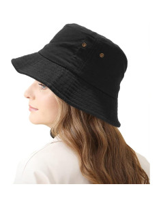 Sombrero de Cubo Unisex Malaxlx Algodón UPF 50+ Protección Solar 2