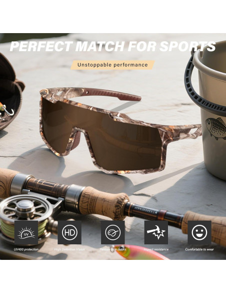 Gafas de sol deportivas polarizadas DioKiw para hombres UV