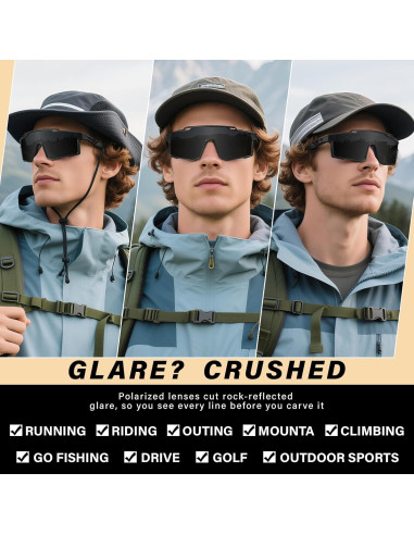 Gafas de sol deportivas polarizadas DioKiw para hombres UV