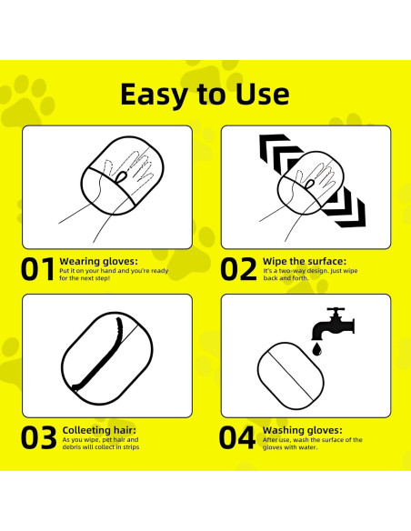 Guantes de Aseo Reutilizables RBUKJT para Gatos y Perros