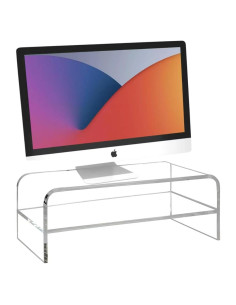 Soporte Elevador de Monitor Acrílico 2 Niveles 40.6x20.3 cm