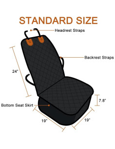 Cubierta de Asiento Delantero para Perros Paw Jamboree Negra 2