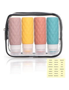 Kits de Botellas de Silicona de Viaje LuHaKiDu 3 Piezas