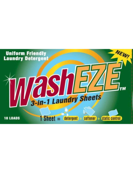 Hoja de Jabón Detergente WashEZE Sin Fragancia - 20 Cargas