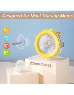 Tazas de colección manos libres Medela 27mm + 4 insertos 2