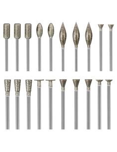 Juego de Herramientas de Tallado Ekoyeela con Puntas de Diamante 20PCS