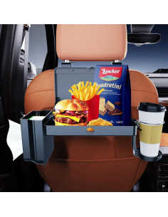 Bandeja de Comida Ajustable para Asiento Trasero Kiimiles - Negra 2