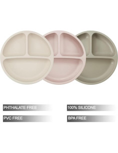 Juego de Platos y Utensilios de Silicona PandaEar 9 Piezas 2