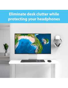 Soporte para Auriculares TotalMount Blanco Premium - Montaje en Pared 2