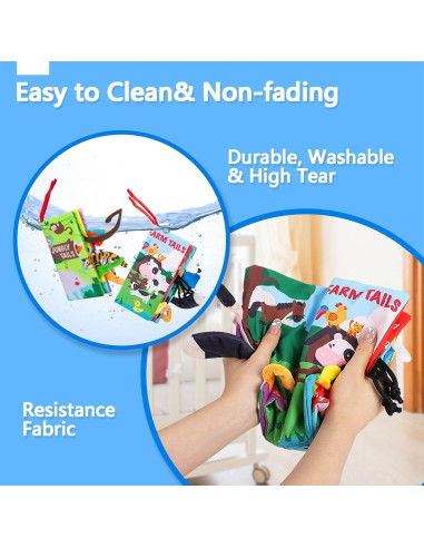 Libro de Tela Interactivo URMYWO para Bebés 0-3 Años