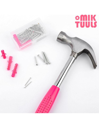 Juego de Herramientas 112PCS con Destornillador Eléctrico 3.6V Rosa