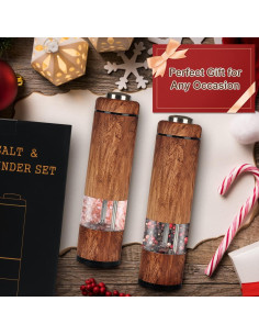 Juego de Molinillos Eléctricos de Sal y Pimienta Spacefrog - Grano Ajustable 2