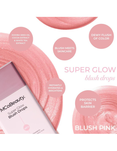 MCoBeauty Super Glow Blush Drops 30 ml Rubor Rosa Cosméticos Veganos