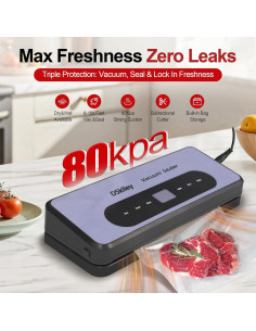 Máquina de Sellado al Vacío dskiley 80kPa Compacta con Cortador 2