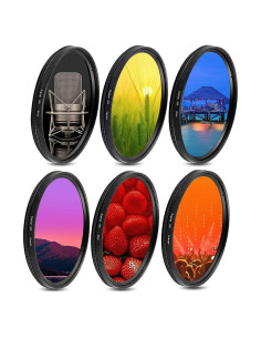 Filtros de Lente Acuvar 49mm 6 Piezas Color Graduado DSLR