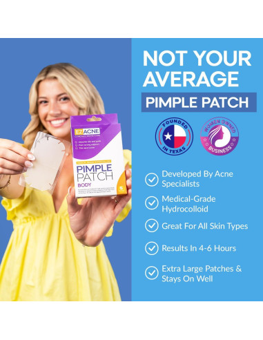 Parches para Granos Extra Grandes EZACNE - Hidrocoloide Médico 5 Unidades