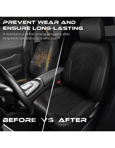 Cubiertas de Asiento Delantero Impermeables CAR PASS Neopreno Negro