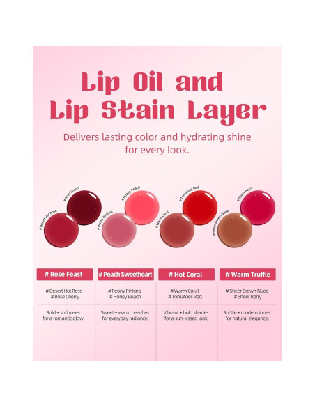 Set de Tinte Labial y Aceite Labial Bayfree - Hidratante 2-en-1