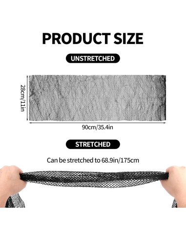 Esponja Exfoliante de Red Africana BOXOB 175cm Nylon Negro