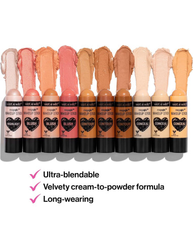 Wet n Wild MegaGlo Barra Corrector y Contorno 31g Rosa Floral y Marrón
