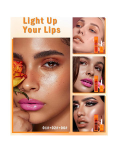 Brillo de Labios Hidratante 3Pcs - Alta Pigmentación y Larga Duración 2