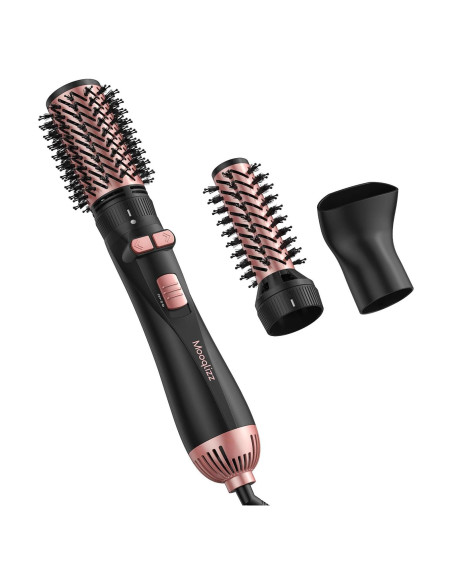 Cepillo Secador de Cabello Rotatorio 3 en 1 Mooqlizz Rosa