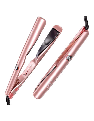 Plancha y Rizador 2-en-1 LANDOT HS168 Oro - Cerámica, 12 Temperaturas