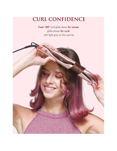 Plancha y Rizador 2-en-1 LANDOT HS168 Oro - Cerámica, 12 Temperaturas