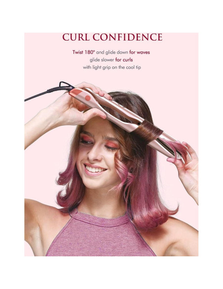 Plancha y Rizador 2-en-1 LANDOT HS168 Oro - Cerámica, 12 Temperaturas