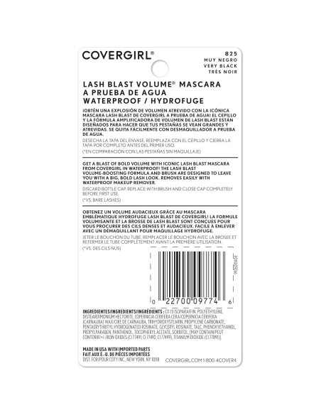 Máscara de Pestañas Covergirl Lash Blast Volume 13 ml Muy Negro