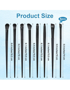 Juego de 8 Brochas de Maquillaje para Ojos Bremorou 2