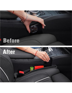 Organizador Relleno Espacio Asientos Coche Suflywe 2PCS Beige 2