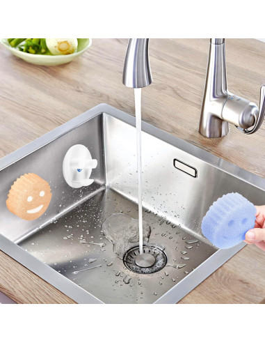 Paquete de 5 Soportes para Esponjas Scrub Daddy con Ventosa