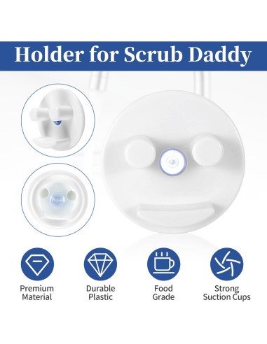 Paquete de 5 Soportes para Esponjas Scrub Daddy con Ventosa