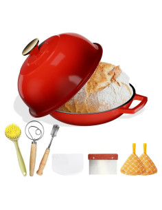 Olla de Hierro Fundido Enameled YUTANN 5QT Antiadherente