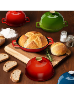 Olla de Hierro Fundido Enameled YUTANN 5QT Antiadherente 2