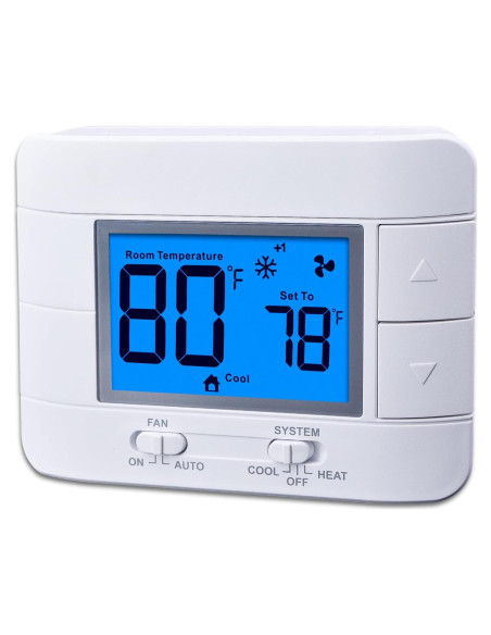 Termostato No Programable Mroinge M711 2H/2C con Pantalla LCD