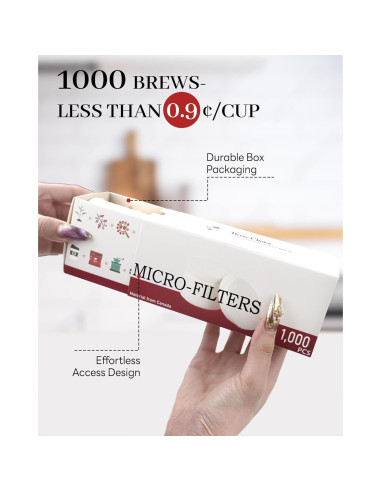 Filtros de café desechables Brew Choice 1000 unidades 6.35 cm