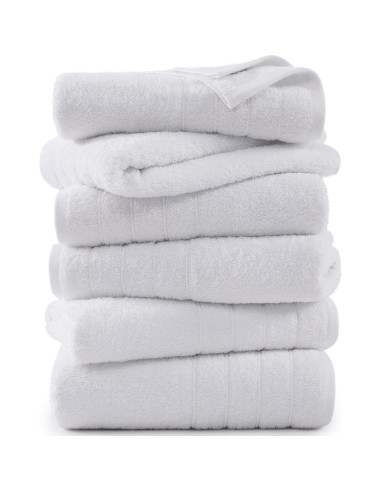 Juego de Toallas de Baño Casa Platino 100% Algodón 6 Piezas 61x122cm