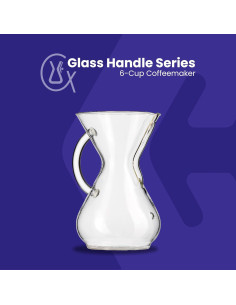 Cafetera Chemex de Vidrio Borosilicato - 6 Tazas - Diseño Elegante 2