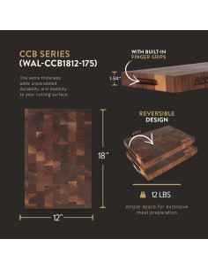 Tabla de Cortar de Madera John Boos CCB 45.72x30.48cm Reversible 2