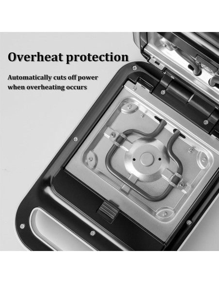 Sandwich Maker GeBogy 3 en 1 600W Placas Antiadherentes