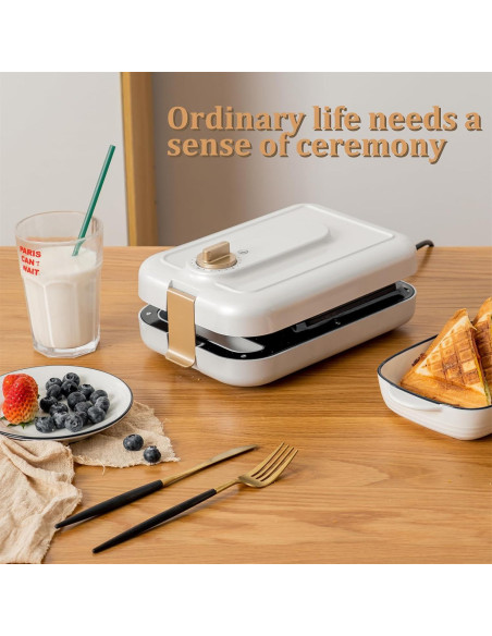 Sandwich Maker GeBogy 3 en 1 600W Placas Antiadherentes