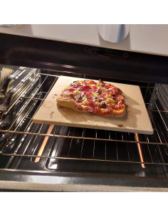 Piedra para Hornear Pizza Cuadrada BMMXBI 33.5 cm Cerámica 2