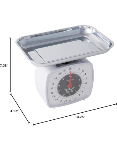 Escala de Cocina Analógica Taylor 10 kg con Bandeja Lavable