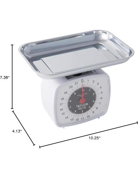 Escala de Cocina Analógica Taylor 10 kg con Bandeja Lavable