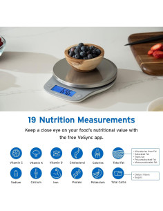 Balanza de Cocina Digital Etekcity 5000g Bluetooth Acero Inoxidable 2