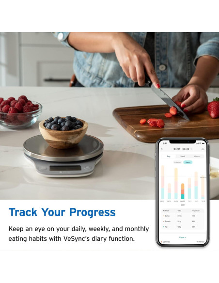 Balanza de Cocina Digital Etekcity 5000g Bluetooth Acero Inoxidable