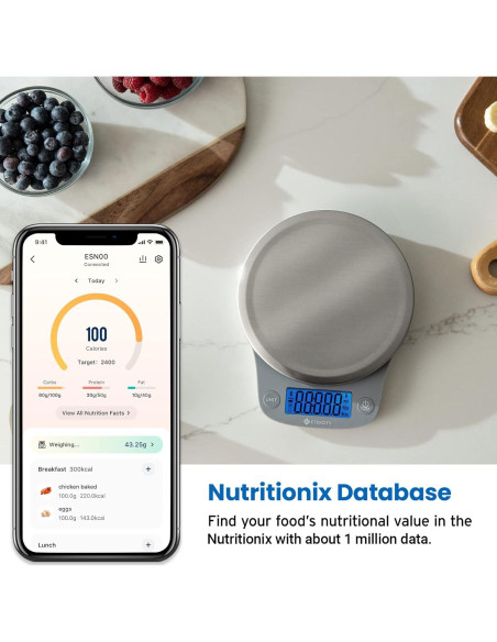Balanza de Cocina Digital Etekcity 5000g Bluetooth Acero Inoxidable
