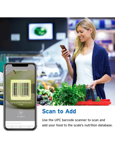 Balanza de Cocina Digital Etekcity 5000g Bluetooth Acero Inoxidable